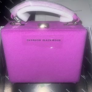 Brandon Blackwood Mini Kendrick Trunk Soft Purple Terrycloth Purse